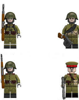 WWII - Russian - 4 Man Squad - Mil-Blox