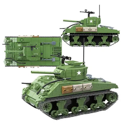 WWII - U.S. M4A1 Sherman Tank - Mil-Blox - Mil-Blox