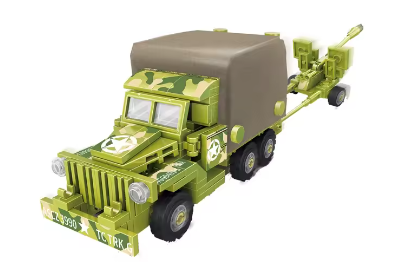 WW-II U.S. Army Deuce and Half With Artillery - Mil-Blox - Mil-Blox