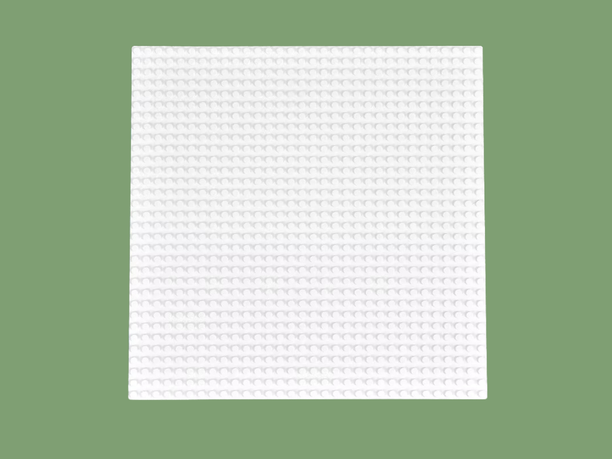 32 x 32 Base Plate - White - Mil-Blox