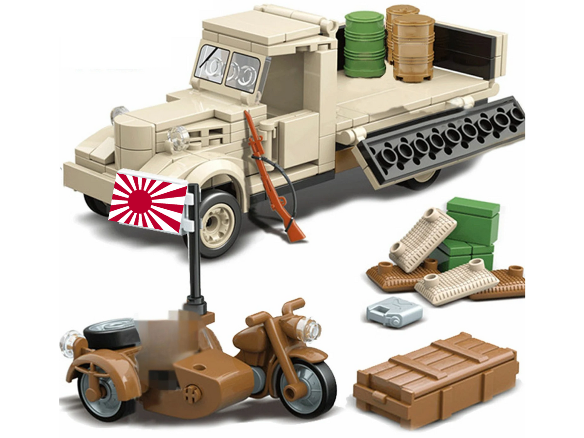 WWII - Japanese Nissan 180 Truck and Motorcycle - Mil-Blox - Mil-Blox