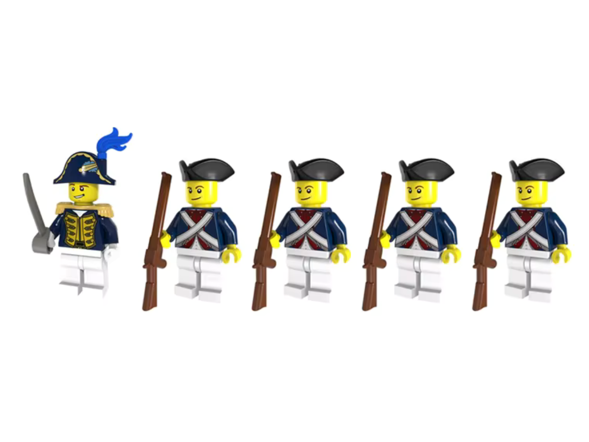 Revolutionary War - American Army - 5 Man Squad - Mil-Blox - Mil-Blox