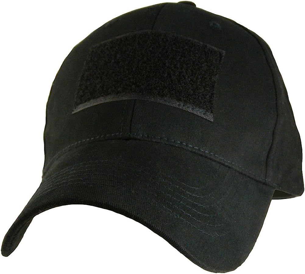 Velcro Tactical Hat - Black