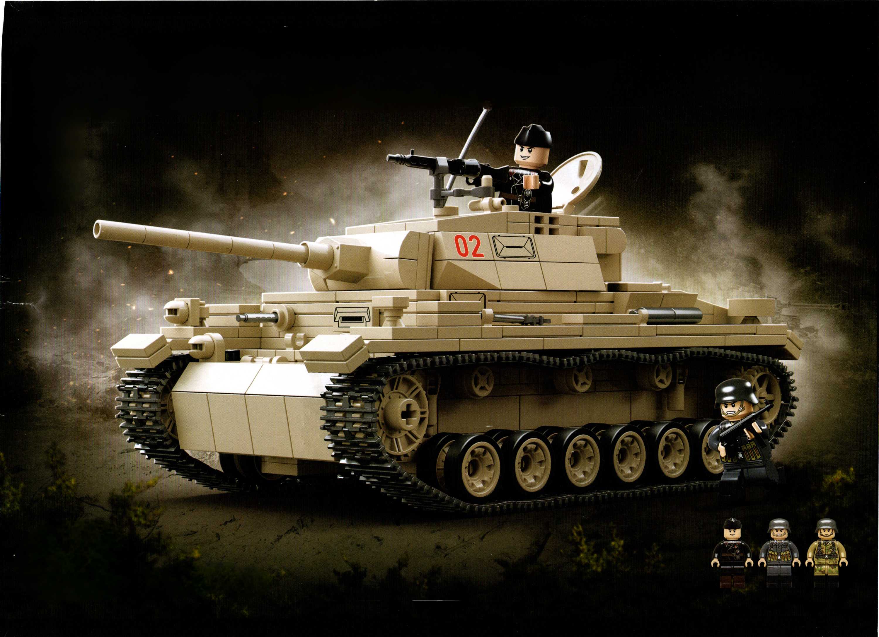 WWII - German Panzer 3 Battle Tank - Mil-Blox - Mil-Blox