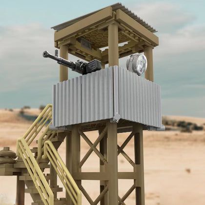 Guard Tower With .50 Cal - Tan - Mil-Blox