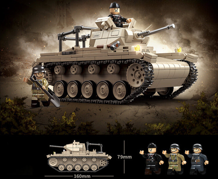 WWII - German Panzer II - Mil-Blox - Mil-Blox
