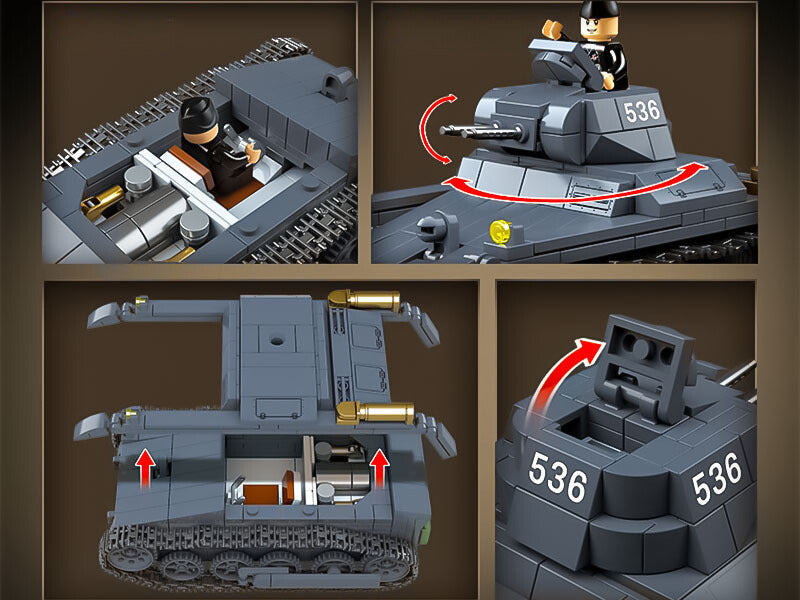 WWII - German Panzer I Tank - Mil-Blox - Mil-Blox