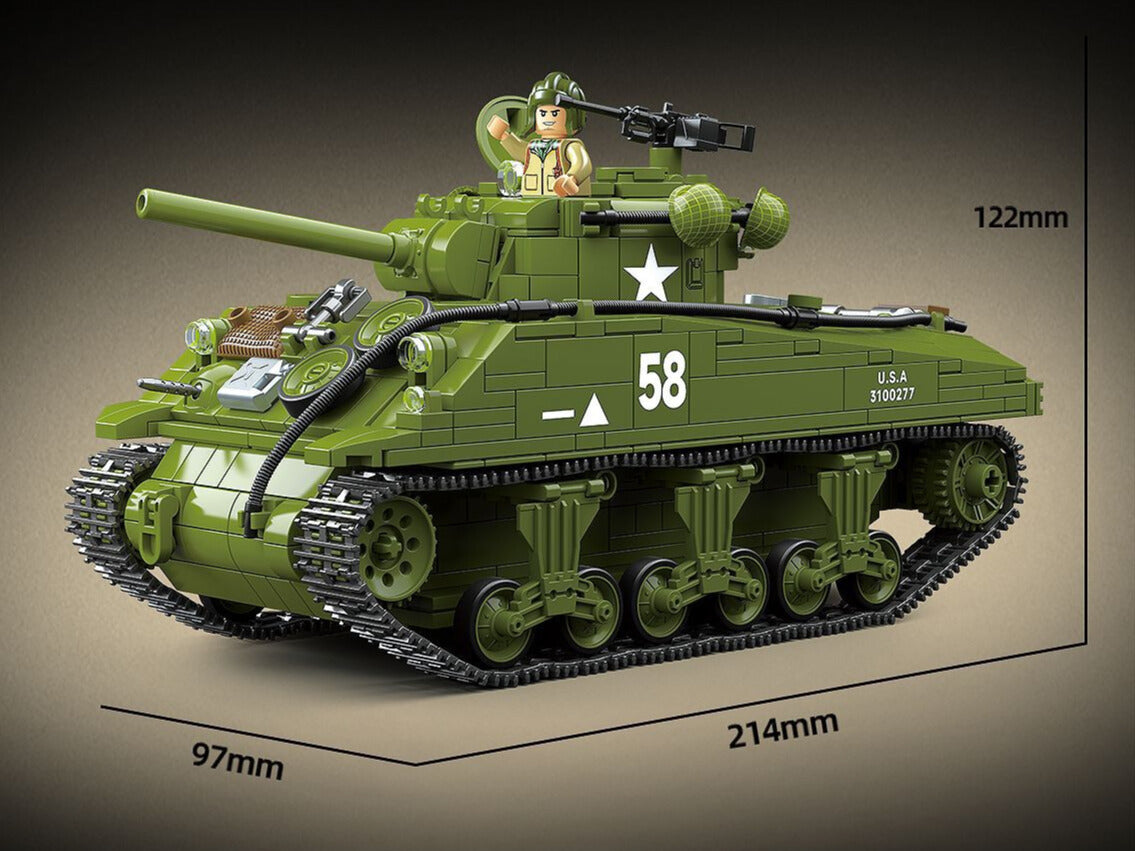 WWII - U.S. M4A3 Sherman Tank - Mil-Blox - Mil-Blox