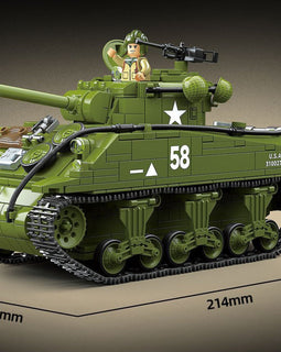 WWII - U.S. M4A1 Sherman Tank - Mil-Blox