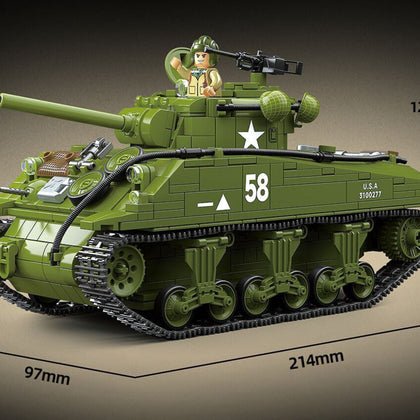 WWII - U.S. M4A3 Sherman Tank - Mil-Blox